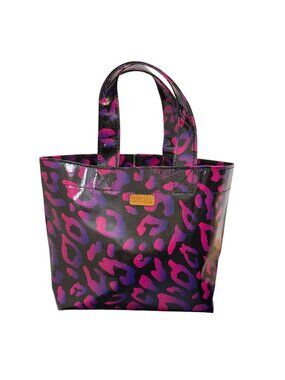Consuela Print Tote Bag Black Pink Leopard